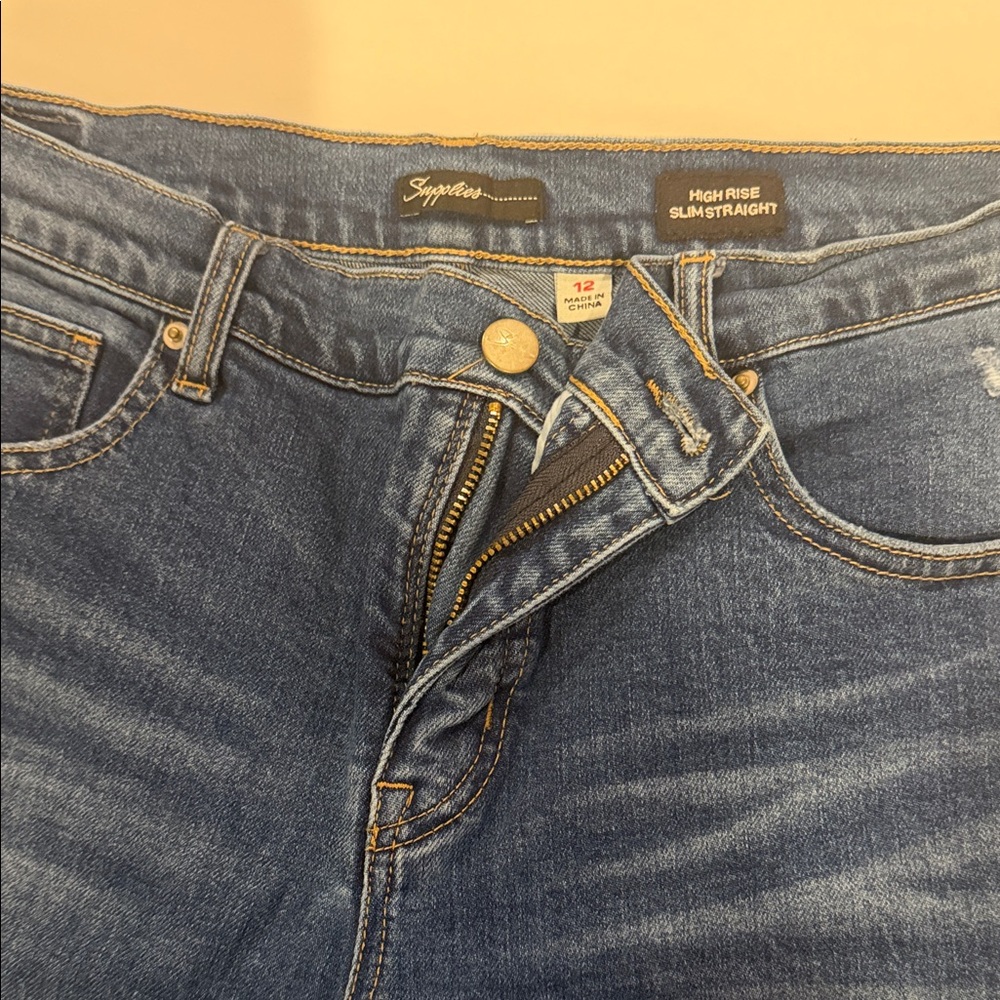 Signature Women's High Rise Slim Jeans in Classic Blue